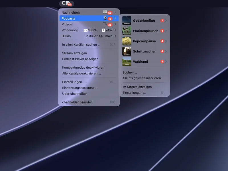 channelBar Kompaktmodus