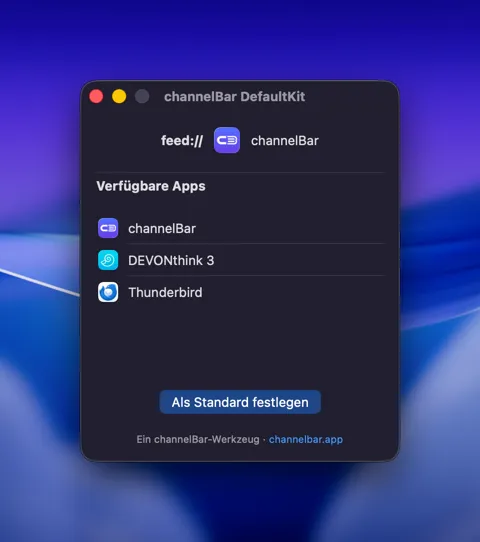 channelBar DefaultKit Screenshot