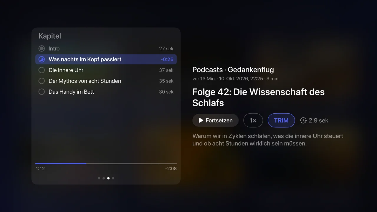 channelBar TV Podcast-Folge mit Kapiteln